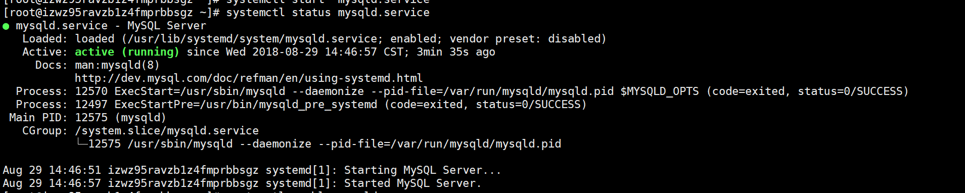 看到类似上面的界面，或者以Starting MySqL server..   started MysqlServer..结尾的就成功启动了